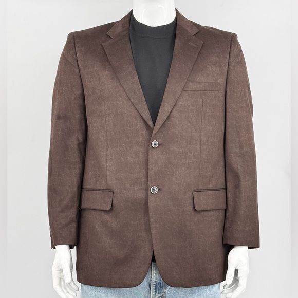 Blue Pronto Uomo Brown Suede Blazer